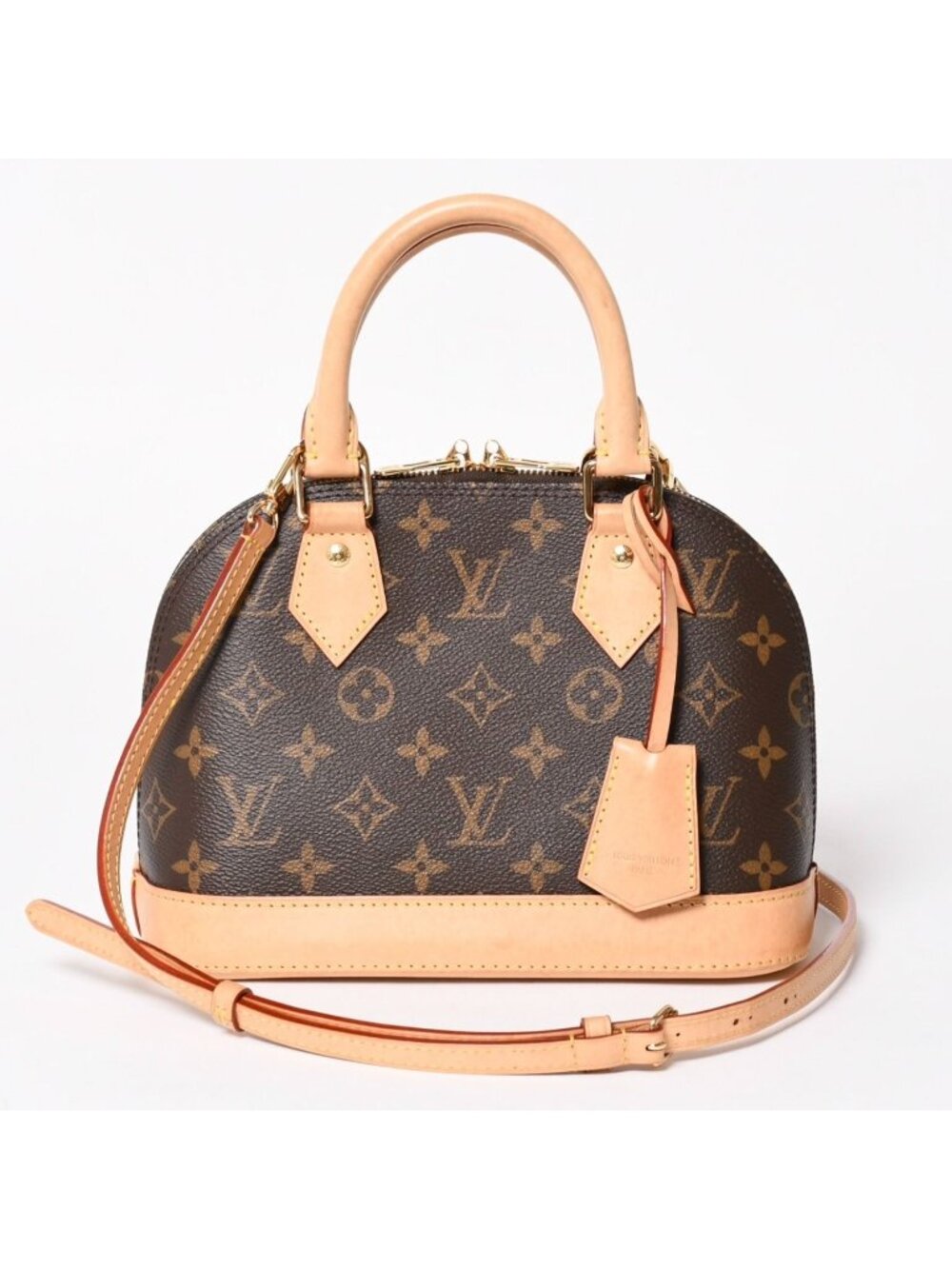 Louis Vuitton Monogram Alma BB Handbag Shoulder Gold